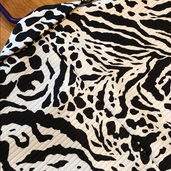 Black and White Animal Print Coat - Picture 6 of 6
